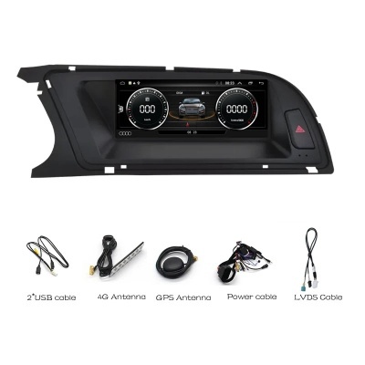Radio Audi A4 B8 2013-2016, 8,8 ",  4G, Bluetooth, Wi-Fi, Google Play, Navegação GPS