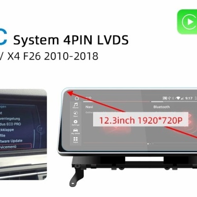 Radio BMW x3 f25 x4 f26 2010-2018   Navegação GPS Sem Fio Carplay RDS WIFI 4G QLED