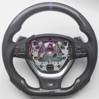Volante BMW F10 F11 F07 F18 F06 F12 F13 F01 F02 F03 F04, 5 6 7 séries Fibra de Carbono