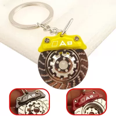 Porta Chave Pinças de freio para Audi Sport, Metal Auto Peças, Hub de disco, pinças Chaveiro, A1, A3, A4, A5, A6, A7, A8, Q2, Q3, Q5, Q7, p8