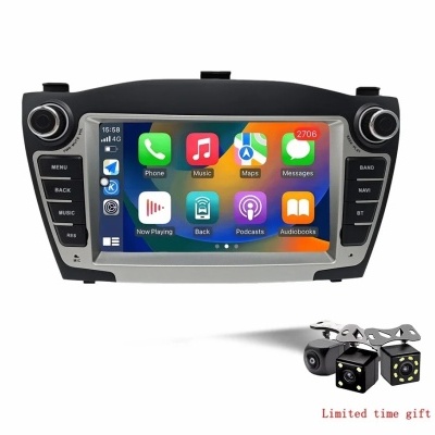 Radio Hyundai IX35 Tucson 2 LM 2009-2015 Multimídia Navegação GPS Sem Fio Carplay RDS WIFI 4G QLED