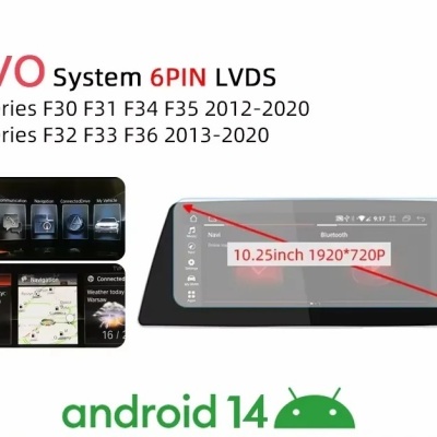 Radio BMW Série 3 4 f30 f31 f32 f34 2012-2020 Navegação GPS Sem Fio Carplay RDS WIFI 4G QLED