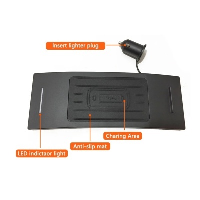 Carregador Telemovel Para Consola Central Sem Fio para AUDI  A6, C7, A7, RS6, A4, B8, Allroad, A5, Q5, S5, RS5, 15W