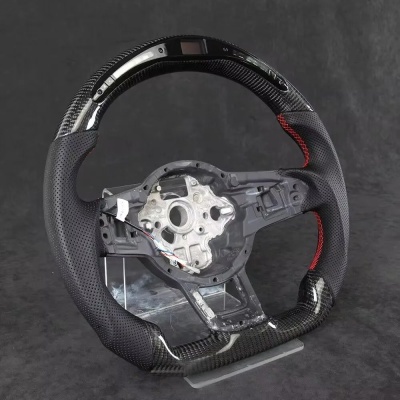 Volante VW Golf 7  GTI  MK7 2015-2017 Com Display Fibra de Carbono