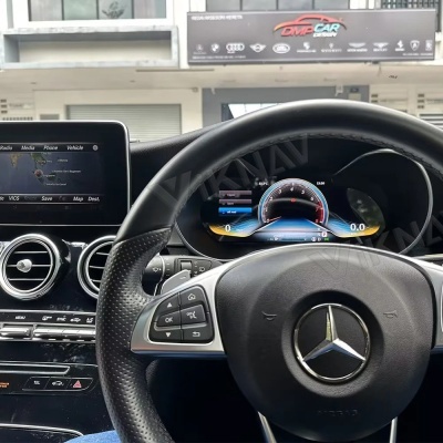 Painel do painel digital, calibre Cluster, velocímetro para Mercedes Benz C W205 GLC X205 2015-2019, 12,3"