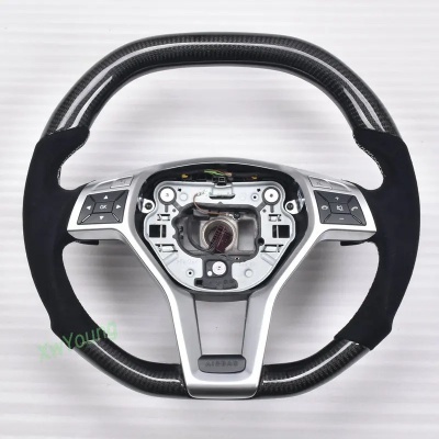Volante Mercedes-benz cla 2013 cla250 2014 cla260 de Fibra de Carbono/Alcantra