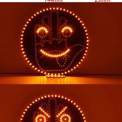 Carro Finger Expression Light, Controle remoto, Iluminação LED, Gesto Light, Road Race, Gesto Médio Dedo