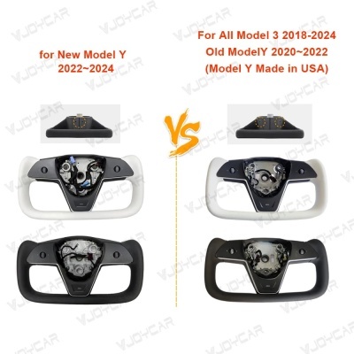 Volante  Tesla manivela modelo y 3, modelo x   2017-2024 de aquecimento de couro personalizado