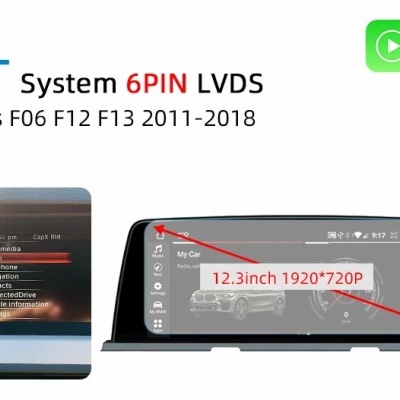 Radio BMW Série 6 F06 F12 F13 2011-2018 Navegação GPS Sem Fio Carplay RDS WIFI 4G QLED
