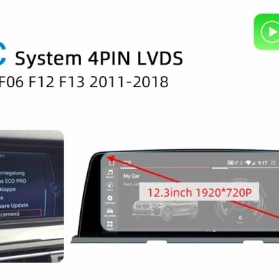 Radio BMW Série 6 F06 F12 F13 2011-2018 Navegação GPS Sem Fio Carplay RDS WIFI 4G QLED