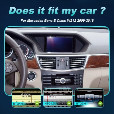 Rádio Mercedes Benz  Classe E, W212, W207, 2009-2016, 12.3 Navegação GPS Sem Fio Carplay RDS WIFI 4G QLED