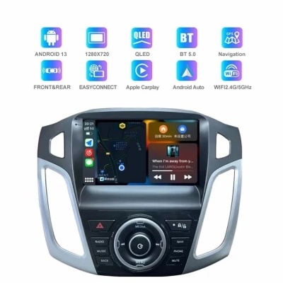 Radio Ford Focus 3 2011-2019 Multimídia Navegação GPS Sem Fio Carplay RDS WIFI 4G QLED