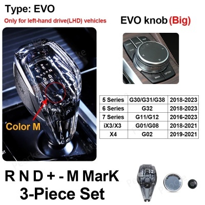 Conjunto de 4 peças de cristal Botão de mudança de marcha Botão de volume para BMW X5 G05 X6 G06 G07 X5 E70 E71 X3 G01 G08 G14 G15 G20 G22 G30 6GT G32 X5 F15 F16 F10 F18 F30 F20
