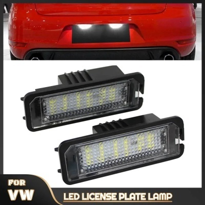 Luz de Matrucula VW Com Anulador Erros Skoda, Seat Leon, Ibiza, VW Golf 4, 5, 6, 7, MK4, MK7, Passat CC, Polo, Scirocco, 2008-2013