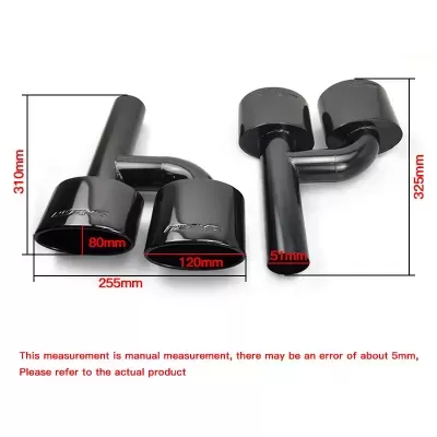 Saída de Escape BENZ C-Classe AMG W204 Aço Inoxidável h tipo Oval dupla