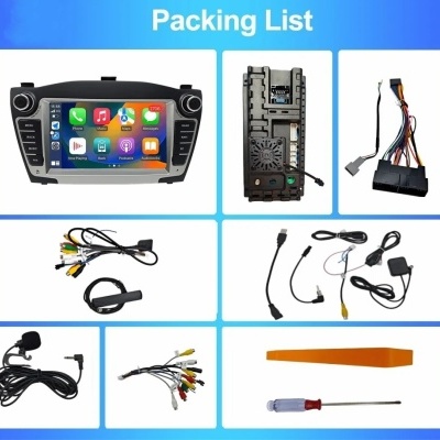 Radio Hyundai IX35 Tucson 2 LM 2009-2015 Multimídia Navegação GPS Sem Fio Carplay RDS WIFI 4G QLED