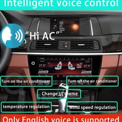 Painel AC Ecrã LCD Touch Climate Control, Ar condicionado, Controlo de clima, BMW Série 5, F10, F11, 5GT, F07, F18, M5, 2011-2018