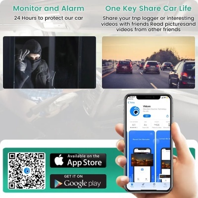 KIT Completo Sensor video do estacionamento do carro, radar alternativo, 5 polegadas, 1080P, retrovisor, DVR interior, monitor do espelho, gravador com câmera do carro
