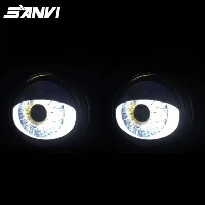 Olhos para farol do carro, dinâmico Demon olhos, luz de nevoeiro, Retrofit Auto luz, DIY