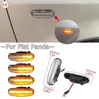 Pisca Dinâmico intermitente sequencial, Fiat Panda 169 Grande Punto Inkl Evo Doblo Fiorino Linea Idea