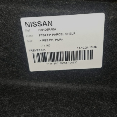 Chapeleira Cortina Mala Nissan Juke 2019 a 2024 f16 799106PA0A ORIGINAL