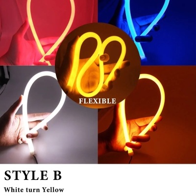 LED Strip, luz de circulação, Angel Eyes, 30cm, 45cm, 60cm, tubo, luzes diurnas, flexível, 2pcs NOVIDADE!!