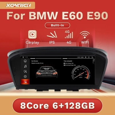 Radio BMW série 5, 6GB, 128GB, Android 12, CarPlay, navegação GPS, CCC, CIC, E60, E61, E63, E64, E90, E91, e92, E93 ULTIMO MOELO!!