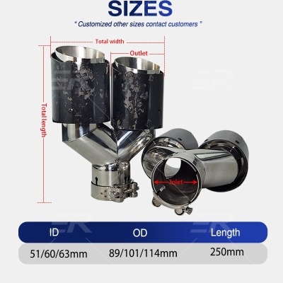 Ponteiras Escape Dupla Saida FULL INOX. Acabamento Efeito Carbono Forjado Novidade Ponteiras Escape Dupla Saida FULL INOX. Acabamento Efeito Carbono Forjado Novidade