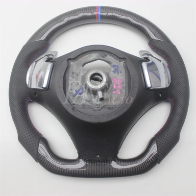 Volante BMW E90 E91 E92 E93 Série 3 2004-2013 De Fibra De Carbono com Couro COM Patilhas