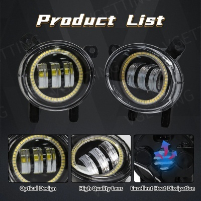Farois Nevoeiro  LED para BMW  BMW F20, F21, F22, F23, F45, F46, F30, F31, F34, F35, 12V , Angel Eye, lâmpada de nevoeiro
