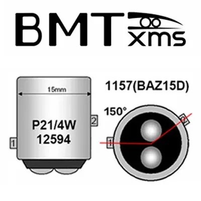 Lâmpada BMTxms- vermelha de parada de freio, Kit 2 Unidades Canbus QUALIDADE!