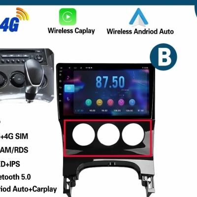 Radio  Peugeot, 3008  5008  2009-2012-2016 Android 14  AT, MT, GPS de navegação, WiFi, 4G, LTE, 7862, BT 5.0