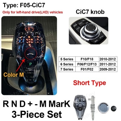 Manete Cristal engrenagem Shift botão curto Rod  para BMW G30 G32 G01 G08 G11 G12 i8 F01 F10 F20 F30 F32 F25 F26 F15 F16 X5 X6