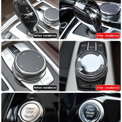 Manete Cristal engrenagem Shift botão curto Rod  para BMW G30 G32 G01 G08 G11 G12 i8 F01 F10 F20 F30 F32 F25 F26 F15 F16 X5 X6