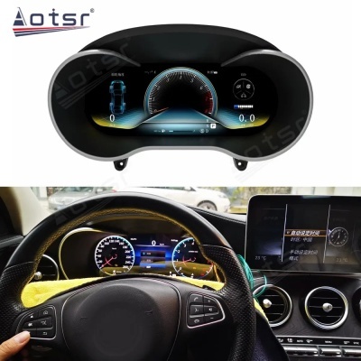 Quadrante Mercedes-Benz GLC W253 2015-2018 Painel Digital LCD para , Cluster do Instrumento, Cockpit, Velocímetro