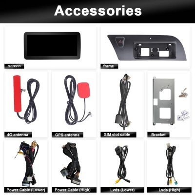 Radio  Audi A4 B8 A5  2009-2016  Navegação GPS Sem Fio Carplay RDS WIFI 4G QLED