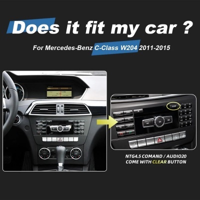 Radio  Mercedes C Class W204 2011-2014 Multimídia Navegação GPS Sem Fio Carplay RDS WIFI 4G QLED