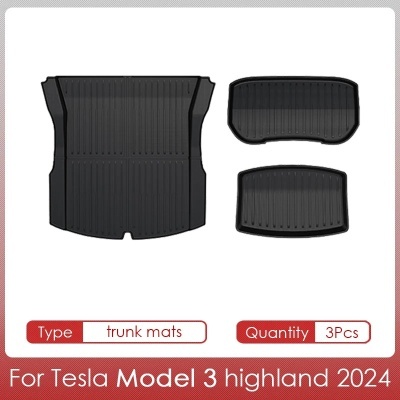 Tapetes impermeáveis Tesla Modelo 3 2024 Qualidade Premium!