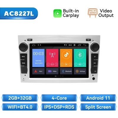 Radio Opel Astra, Android 12 Car Autoradio, 7 "Stereo RDS, H, G, J, Antara, Vectra C, B, Vivaro, Corsa C, D, Zafira B, 8 GB, 128 GB
