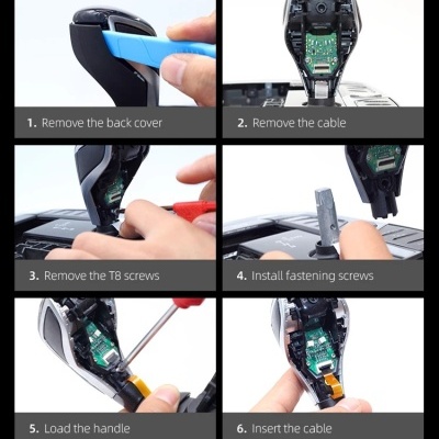 Conjunto de 4 peças de cristal Botão de mudança de marcha Botão de volume para BMW X5 G05 X6 G06 G07 X5 E70 E71 X3 G01 G08 G14 G15 G20 G22 G30 6GT G32 X5 F15 F16 F10 F18 F30 F20