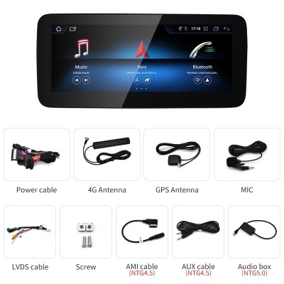 Radio Mercedes CLA C117 2022 Multimídia Navegação GPS Sem Fio Carplay RDS WIFI 4G QLED 10.25in, 12.3in