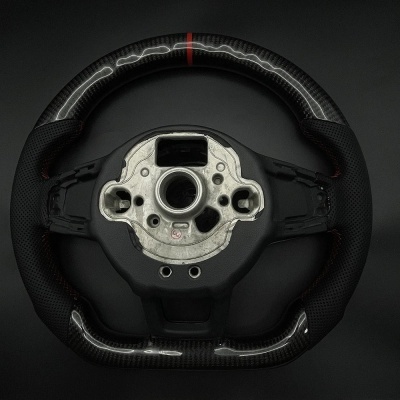 Volante VW Golf MK7 R GTI GTD GTE Polo GTI Scirocco 2015 2016 T-ROC Tiguan de fibra de carbono personalizado Volante VW Golf MK7 R GTI GTD GTE Polo GTI Scirocco 2015 2016 T-ROC Tiguan de fibra de carbono personalizado
