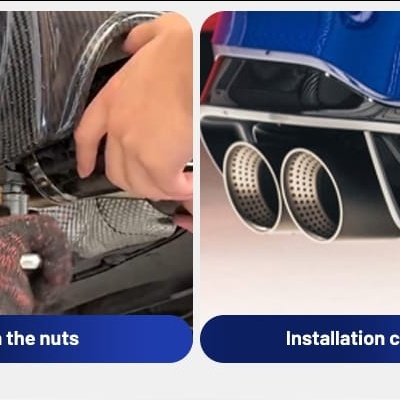 Ponteiras Escape Dupla Saida FULL INOX. Acabamento Efeito Mate Ponteiras Escape Dupla Saida FULL INOX. Acabamento Efeito Mate