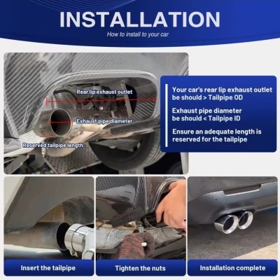 Ponteiras Escape INOX Dupla Saida Corte Inclinado