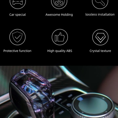 Conjunto de 4 peças de cristal Botão de mudança de marcha Botão de volume para BMW X5 G05 X6 G06 G07 X5 E70 E71 X3 G01 G08 G14 G15 G20 G22 G30 6GT G32 X5 F15 F16 F10 F18 F30 F20