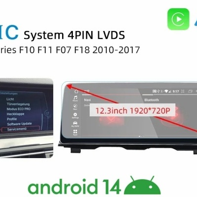 Radio  BMW F10 F11 F07 2010-2017 Navegação GPS Sem Fio Carplay RDS WIFI 4G QLED