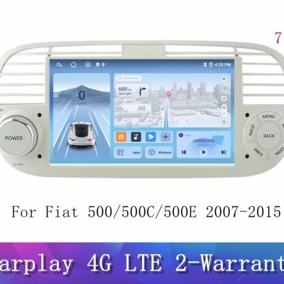 Radio Fiat 500 500c 500e abarth 2007-2019 Multimídia Navegação GPS Sem Fio Carplay RDS WIFI 4G QLED Radio Fiat 500 500c 500e abarth 2007-2019 Multimídia Navegação GPS Sem Fio Carplay RDS WIFI 4G QLED