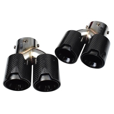 Ponteiras BMW 2021 2022 2023 G23 M440i G20 G21 M340i G42 M240i Preto 4 Saída De Fibra De Carbono