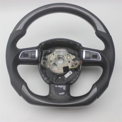 Volante Audi   A3 8P A4 B7 A5 8T 8F A6 C6 Q5 8R Q7 4L COM PATILHAS