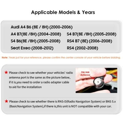 Radio AUDI A4, B6, B7, S4, RS4, Seat Exeo Modelo 2024